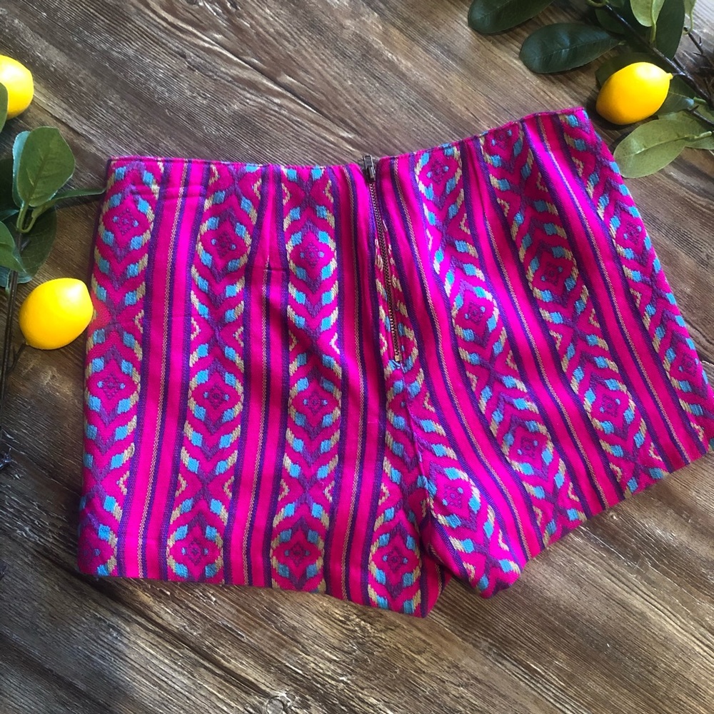 Bethany Mota Jacquard high waisted shorts